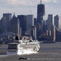 Cruise Ship leaving New York City
